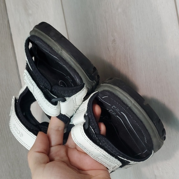 Ecco Womens Wave footbed Offroad Arch Support  Hook&loop Leather shoes sz 8.5 - Picture 4 of 14